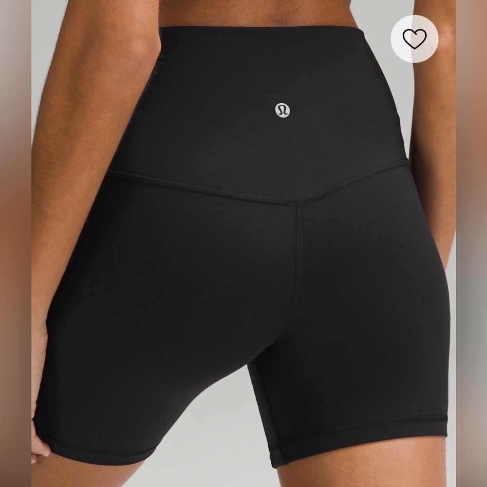 BN NEVER WORN LULULEMON ALIGN BLACK HIGH RISE “6 BIKER SHORTS - SIZE 4